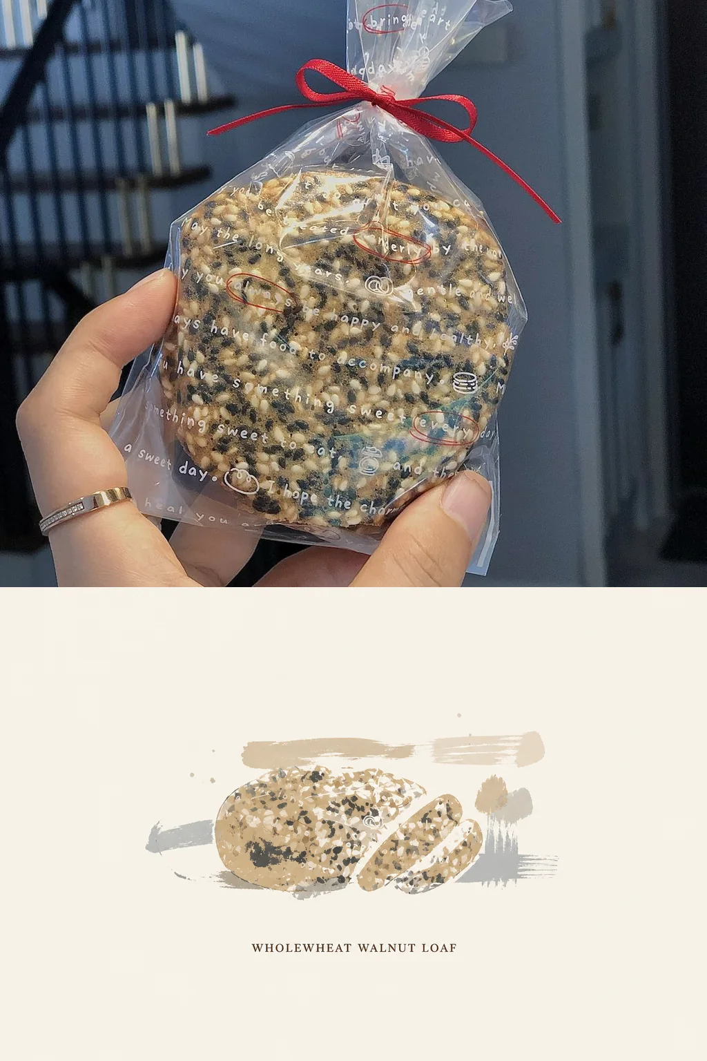 全麦坚果欧包