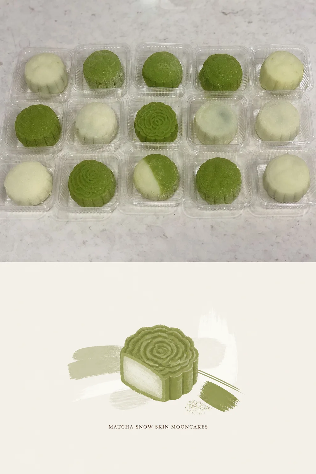 抹茶冰皮月饼